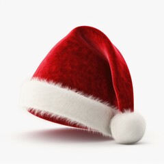 Santa hat. 3D realistic illustration. Christmas concept