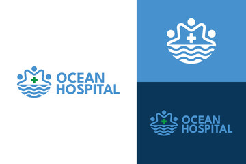 Logo ready elegant simple creative brand identity company corporate cafe fashion food initial letter negative space word  mark sign modern line hospital ocean water