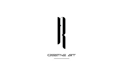 FR, RF, F, R abstract letters logo monogram