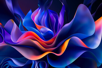 A Mesmerizing Dance of Colorful Abstract Waves Creating a Dynamic and Enigmatic Visual Experience