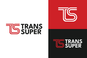 Logo ready elegant simple creative brand identity company corporate cafe fashion food initial T S letter negative space word  mark sign modern line