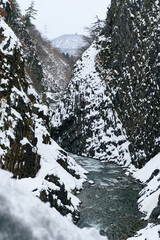 清津峡　雪景色