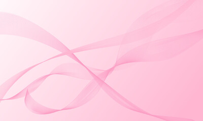 Fototapeta na wymiar pink light smooth lines wave curves on gradient abstract background