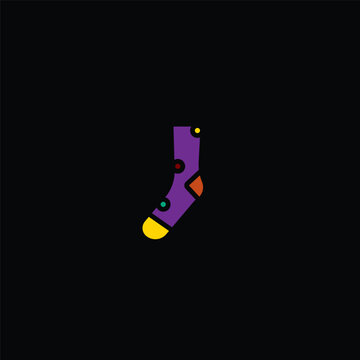 Original vector illustration. The icon of warm winter socks.