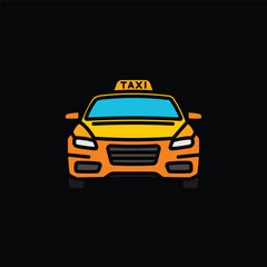 Original vector illustration. A taxi car.