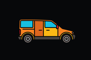 Fototapeta premium Original vector illustration. A passenger car.