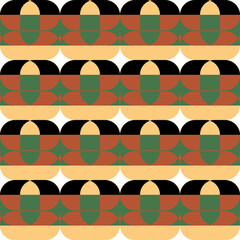 Background of yellow, brown, green large rounded elements.