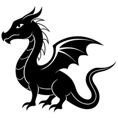 black and white dragon
