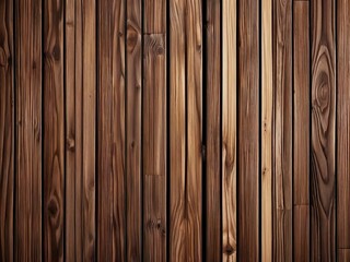 Fototapeta premium Close-up of wooden wall with brown stain. Generative AI