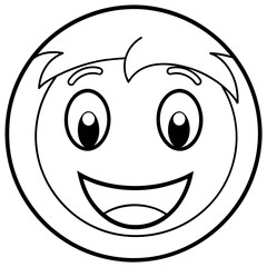 Fototapeta premium smiling face with smile