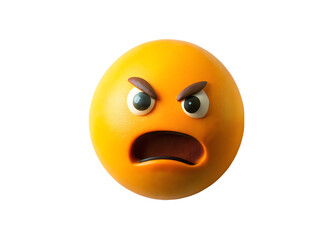 Angry emoji 3d icon