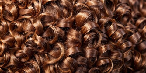 Background close-up, brown curly hair