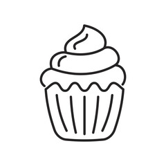Creative Cupcake Muffin Logo Vector Design Icon Symbol