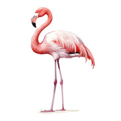Watercolor Vector painting of a flamingo, isolated on a white background, flamingo vector, flamingo clipart, flamingo art, flamingo painting, flamingo Graphic, drawing clipart.