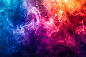 Colorful smoke or vapor trail in the air with pastel colors. - obrazy, fototapety, plakaty