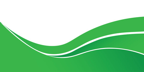 simple green background. modern wavy background style. vector illustration.