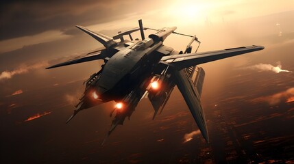 Futuristic World War: Tomahawk Symbolizing Advanced Military Technology - obrazy, fototapety, plakaty