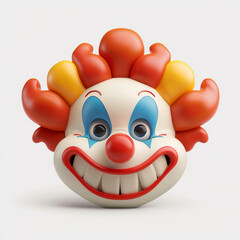 3D Cartoon clown face