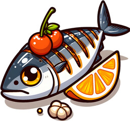 Grilled Mackerel - 고등어구이. Generative AI