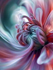 A macro photo of a beautiful turning energetically flower