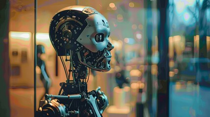 In a future dominated by AI, machines replace humans in leadership, decision-making, and daily life, reshaping the world with logic and precision. Generated by AI.