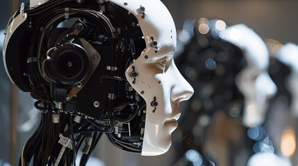 In a future dominated by AI, machines replace humans in leadership, decision-making, and daily life, reshaping the world with logic and precision. Generated by AI.