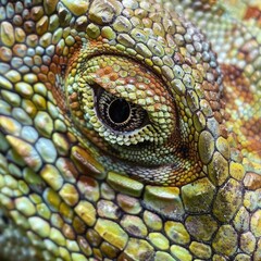 Naklejka premium Close-up of a lizards skin
