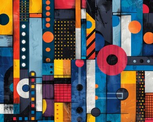 Geometric Patterns in Modern Art Bold Shapes Abstract Design.