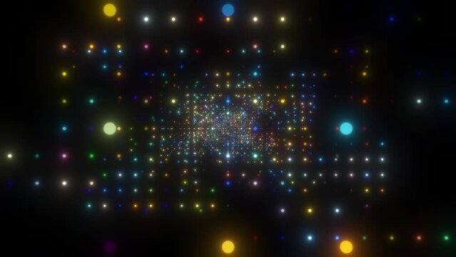 looped animation vibration of multicolored energy