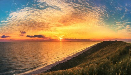 Golden Horizon: Sunrise Panorama over Sylt, Germany