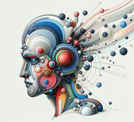 futuristic portrait of a man