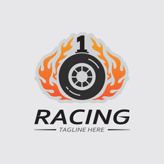 Race and speed logo icon vector  Race flag  racing illustration logo design