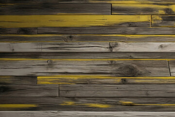 Brown and grey and gray and yellow and black dirty wood wall wooden plank board texture background with grains and structures and scratched
