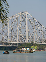 India, Kolkata, Howrah Bridge, Hooghly river