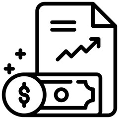 money profit invest interest report data paper simple line - 776152942