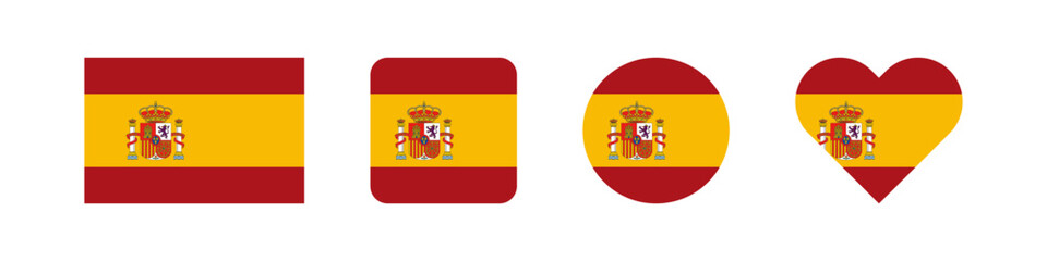 Spain country. Spanish flag vector. European nation emblem.