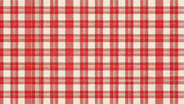 red and white checkered pattern, plaid fabric pattern.