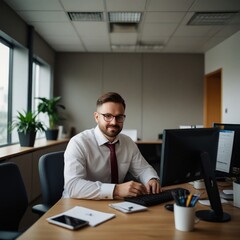 businessman working in office