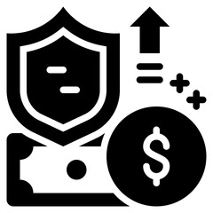 protect security profit growth income invest shield solid glyph - 776154936