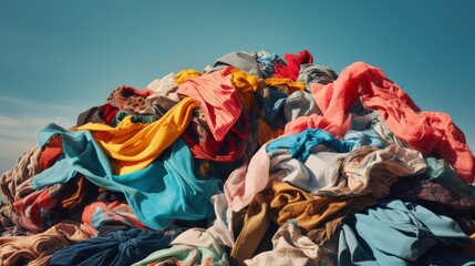 Used clothes trash impact of Fast Fashion Discarded Clothes as a Symbol of Textile Waste and Pollution