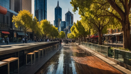 Fototapeta premium Magnificent panorama of Melbourne Australia