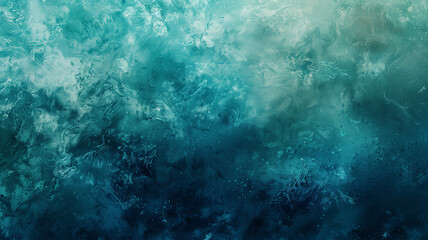 Swirling teal and white abstract pattern.