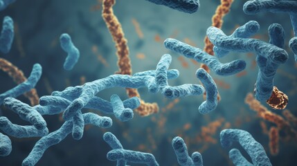 Telomeres crucial chromosome segments impact health and aging - obrazy, fototapety, plakaty