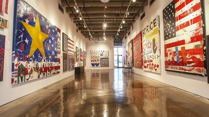 American Themed Art Gallery Opening
