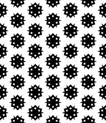 Black and white seamless abstract pattern. Background and backdrop. Grayscale ornamental design.