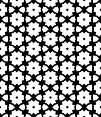 Black and white seamless abstract pattern. Background and backdrop. Grayscale ornamental design.