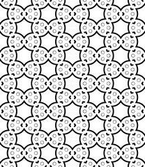 Black and white seamless abstract pattern. Background and backdrop. Grayscale ornamental design.