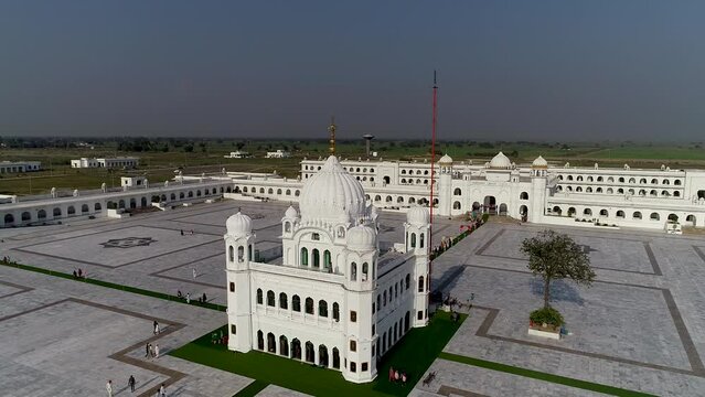 The Kartarpur Sahib, Gurdwara Darbar Sahib Kartarpur, Aerial View