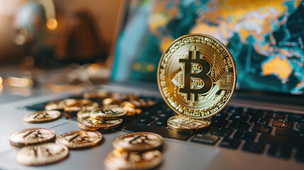 With Bitcoin empowerment, vacation bookings are at your fingertips, facilitated by the sleek glow of a laptop screen, ready to whisk you away on your next adventure.
