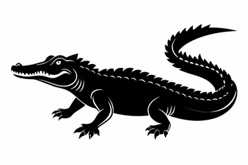 Alligator vector silhouette